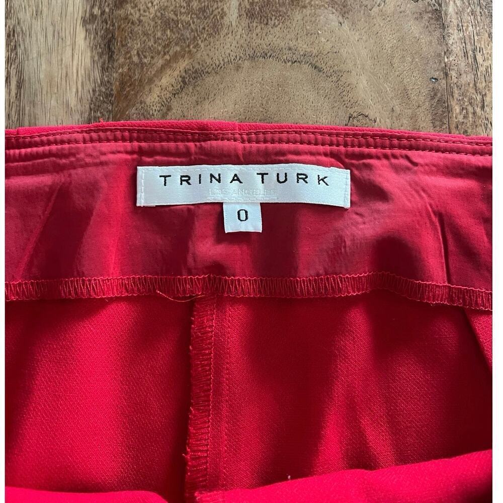 Trina Turk Women's Pink Tavia High-Rise Wide-Leg Pants Size 0 - Picture 5 of 9